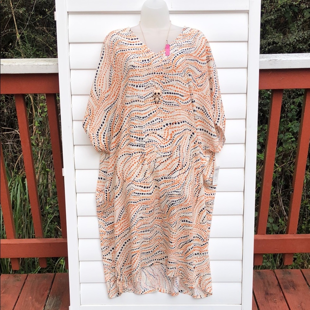 Chico's NWT V-neck multi print pattern short Dress SIZE 4